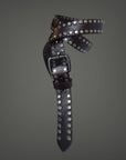 cintura 030mm cuoio borchiata st14