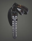 cintura 030mm cuoio borchiata st14