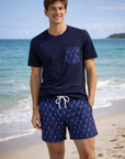 t-shirt in cotone e costume abbinato
