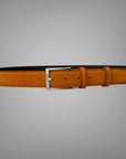 035 in Camoscio Pelle con Fibbia Nickel Satinato Antiallergica yellow