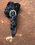 Cintura 035 cuoio intrecciata a mano NERO