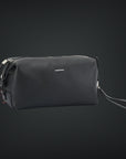 beauty case in pelle design elegant nero zn14