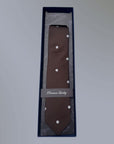 Cravatta Vicoliventi CR26-24 marrone a pois bianchi nella confezione regalo