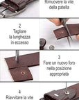 Cintura 035mm in Cuoio Borchiata multicolor st9 N
