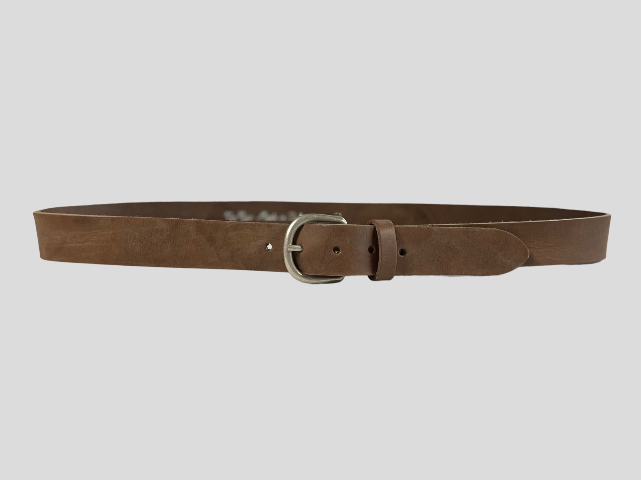 Cintura 035mm cuoio ingrassato e stropicciato a mano