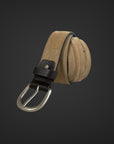 cintura 035mm camoscio in pelle e stropicciata con procedimento artigianale