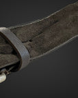 cintura 035mm camoscio in pelle e stropicciata con procedimento artigianale