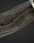 cintura 035mm camoscio in pelle e stropicciata con procedimento artigianale
