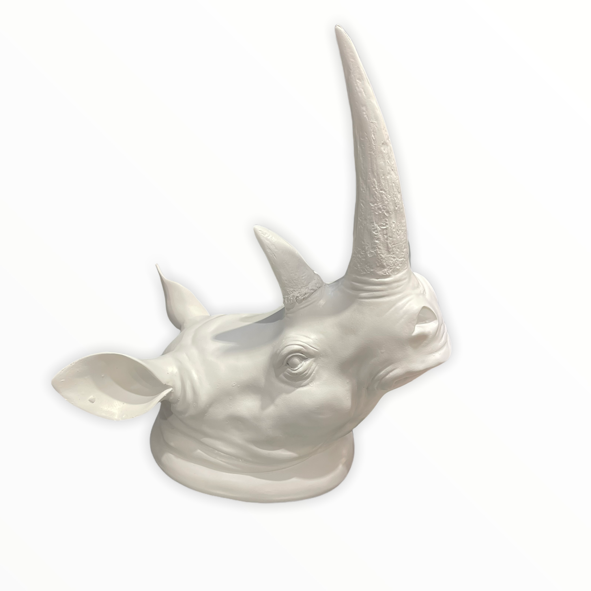 Statua decorativa testa di rinoceronte Bianco