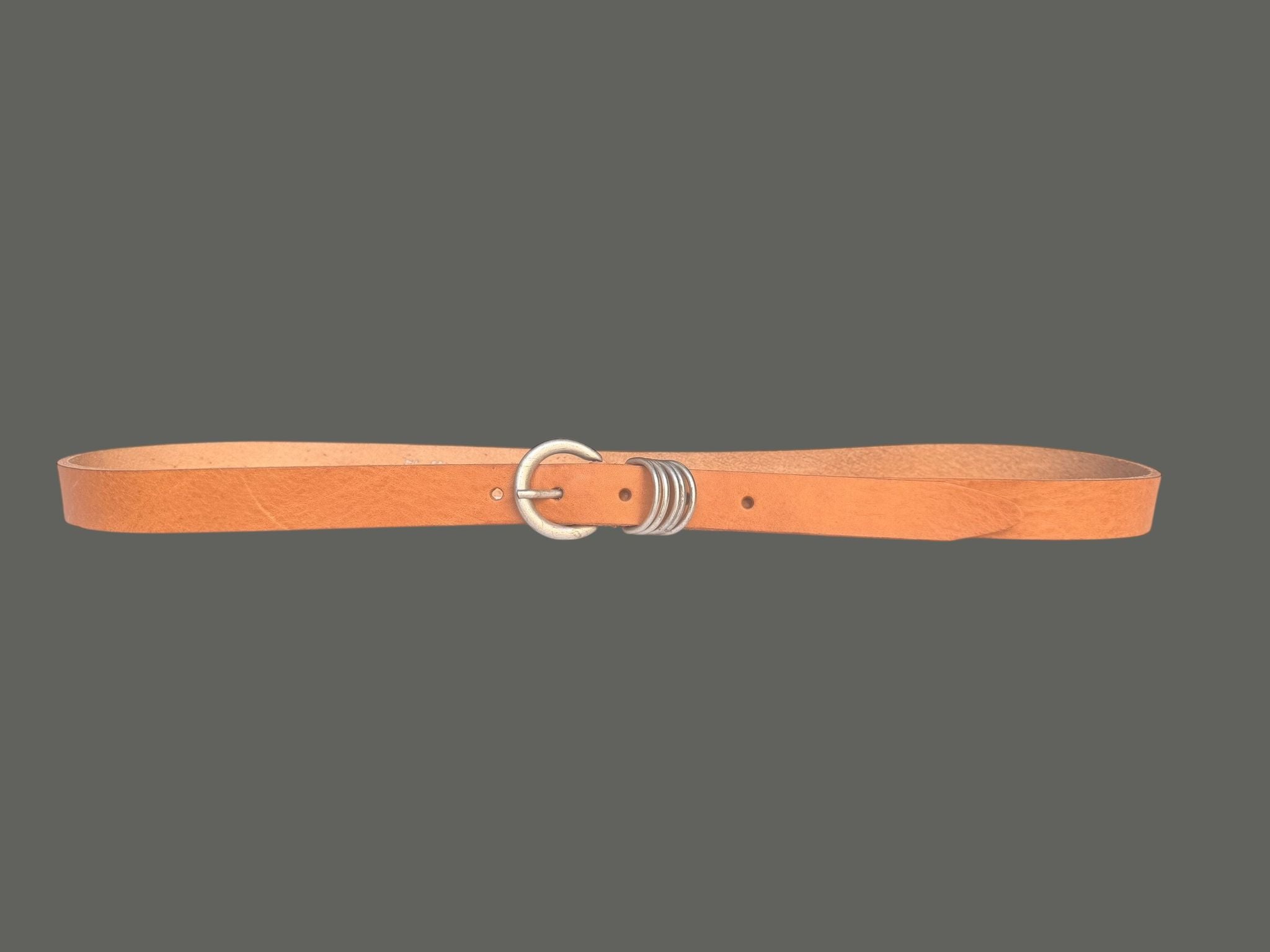 cintura cuoio 025mm con passantini
