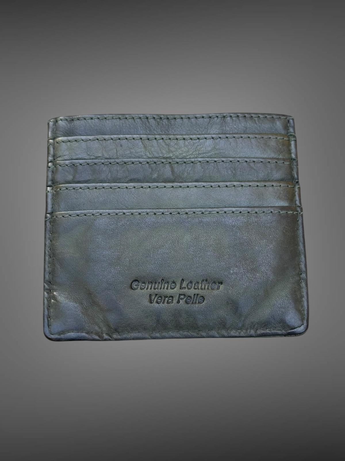 Portacarte in pelle lavata vintage TAUPE