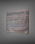 Portacarte in pelle lavata vintage TAUPE