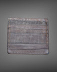 Portacarte in pelle lavata vintage TAUPE