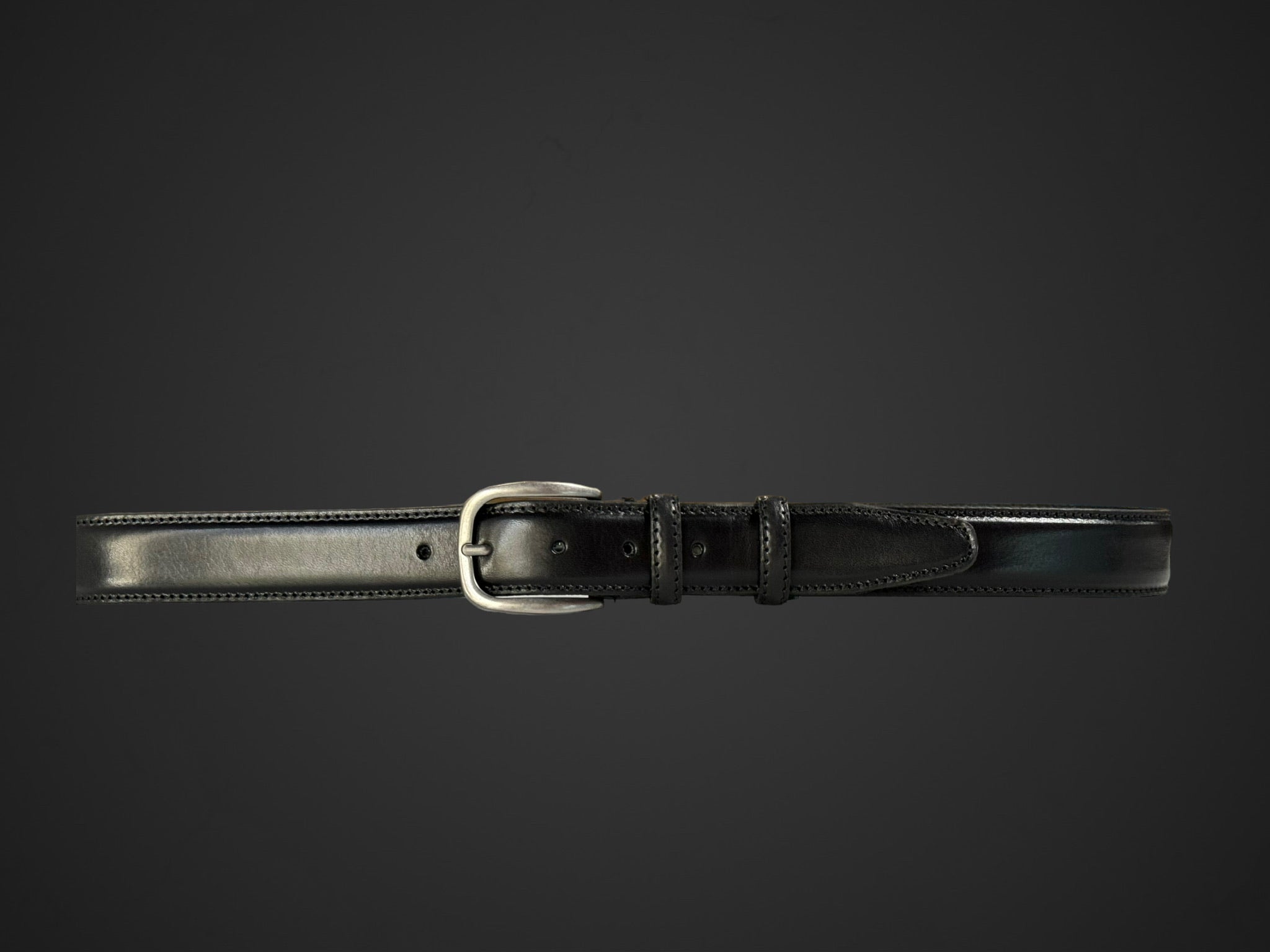 Cintura 035mm Pelle Bombata Con Fibbia Argento Cognac - Foto 14