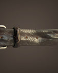 Cintura 035mm stropicciata a mano con aggiunta di stampo a graffi