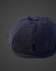 del cappello basco in tessuto velluto costa  fantasie  peaky blinders blu