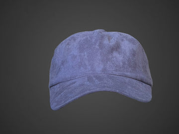 cappello visiera tessuto floccato blu