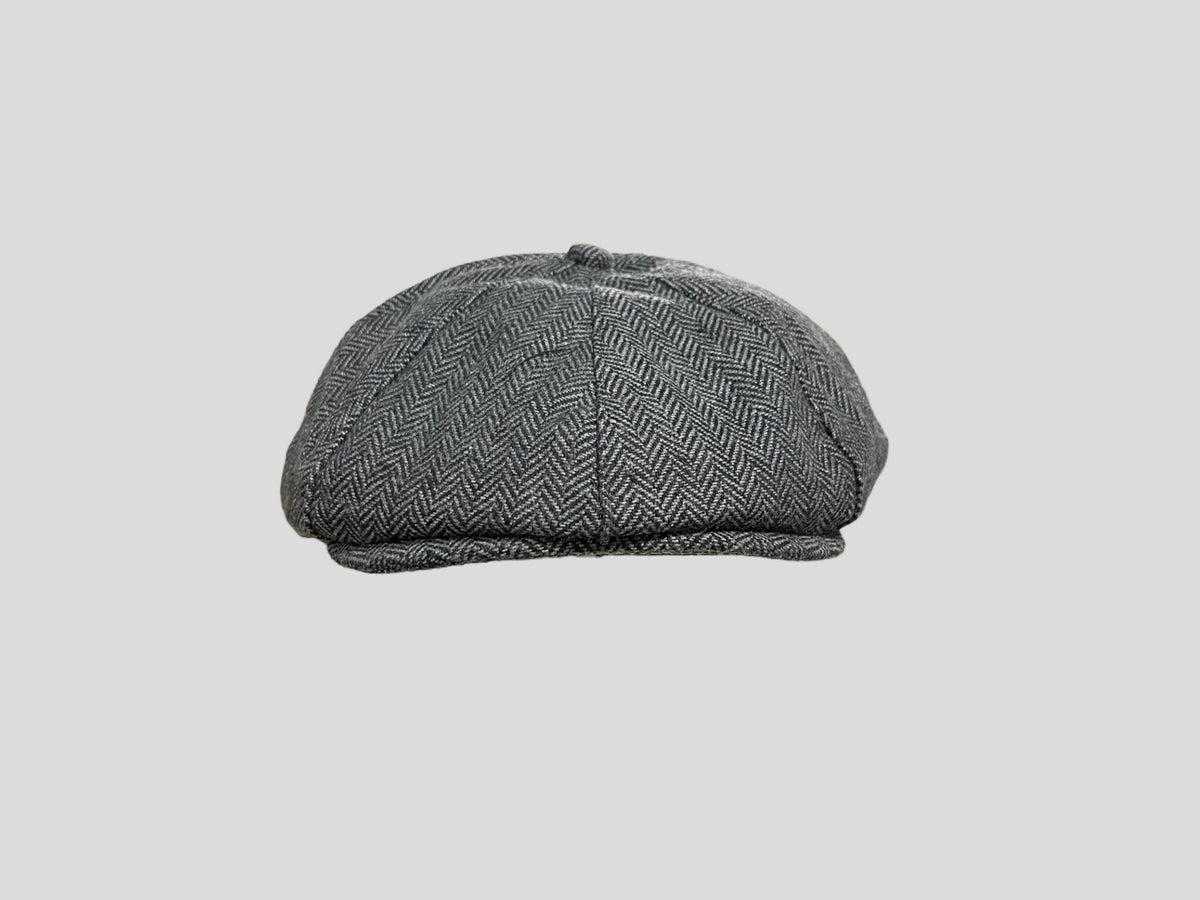 cappello basco in tessuto fantasie  peaky blinders spigato grey