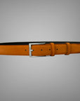 Cintura 035 in Camoscio Pelle con Fibbia Nickel Satinato Antiallergica marrone