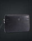 pochette in pelle  design elegant nero zn13