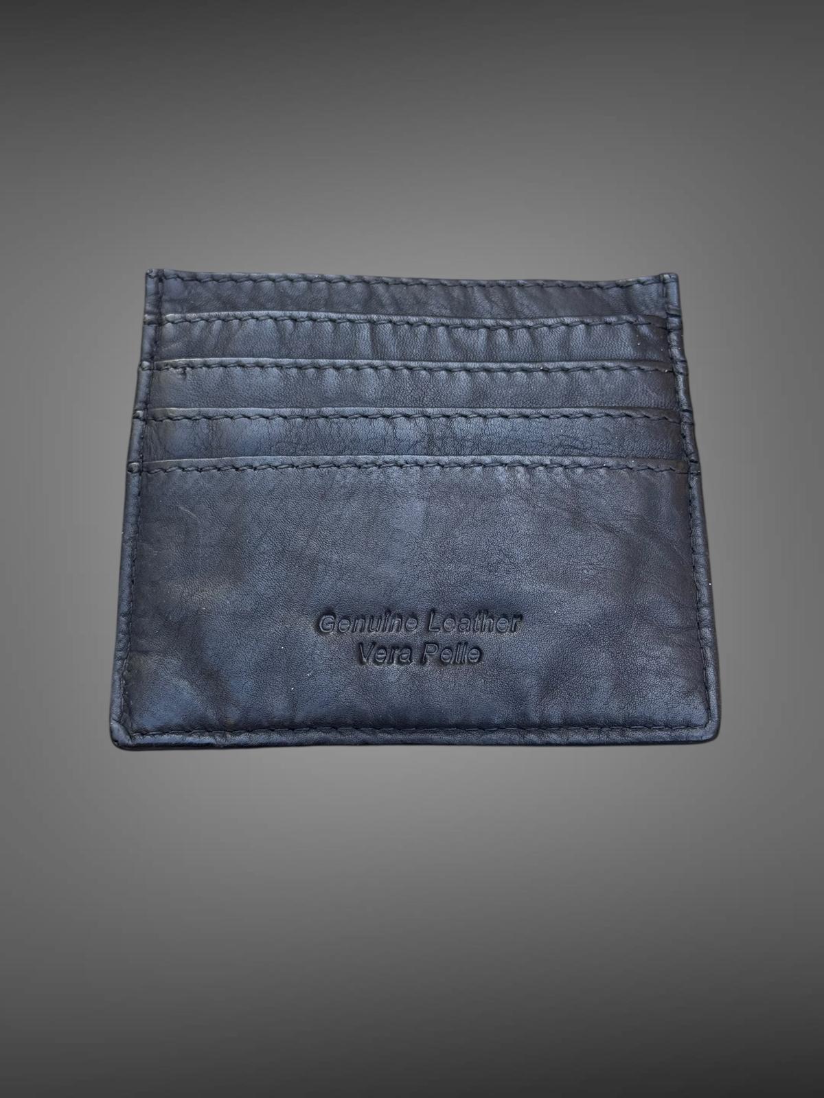 Portacarte in pelle lavata vintage TAUPE