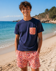 t-shirt in cotone e costume abbinato