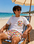 t-shirt in cotone e costume abbinato