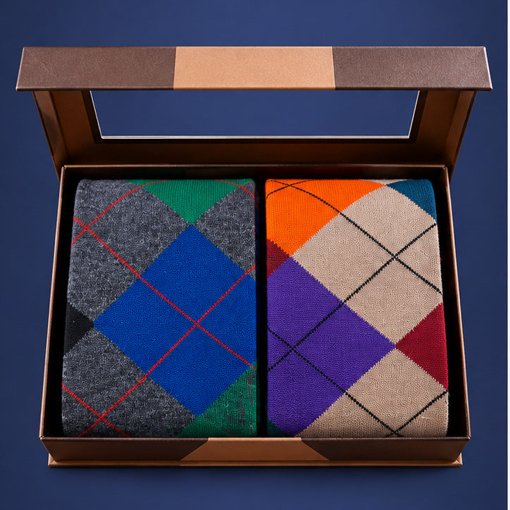 Calzini gift Vicoliventi Argyle CL26-42 CL26-43, confezione aperta