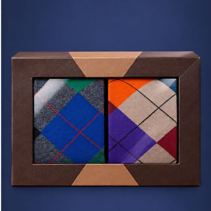 Calzini gift Vicoliventi Argyle CL26-42 CL26-43, confezione chiusa