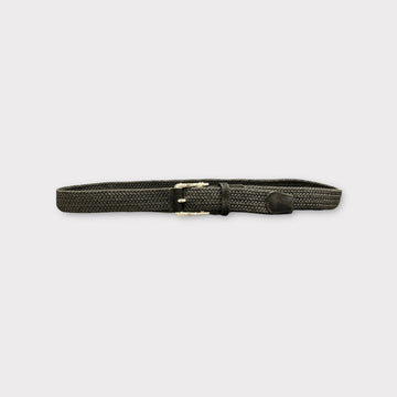 cintura treccia elastico 035mm con inserti in camoscio eco grigio