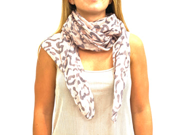 sciarpa donna fantasia leopard rosè