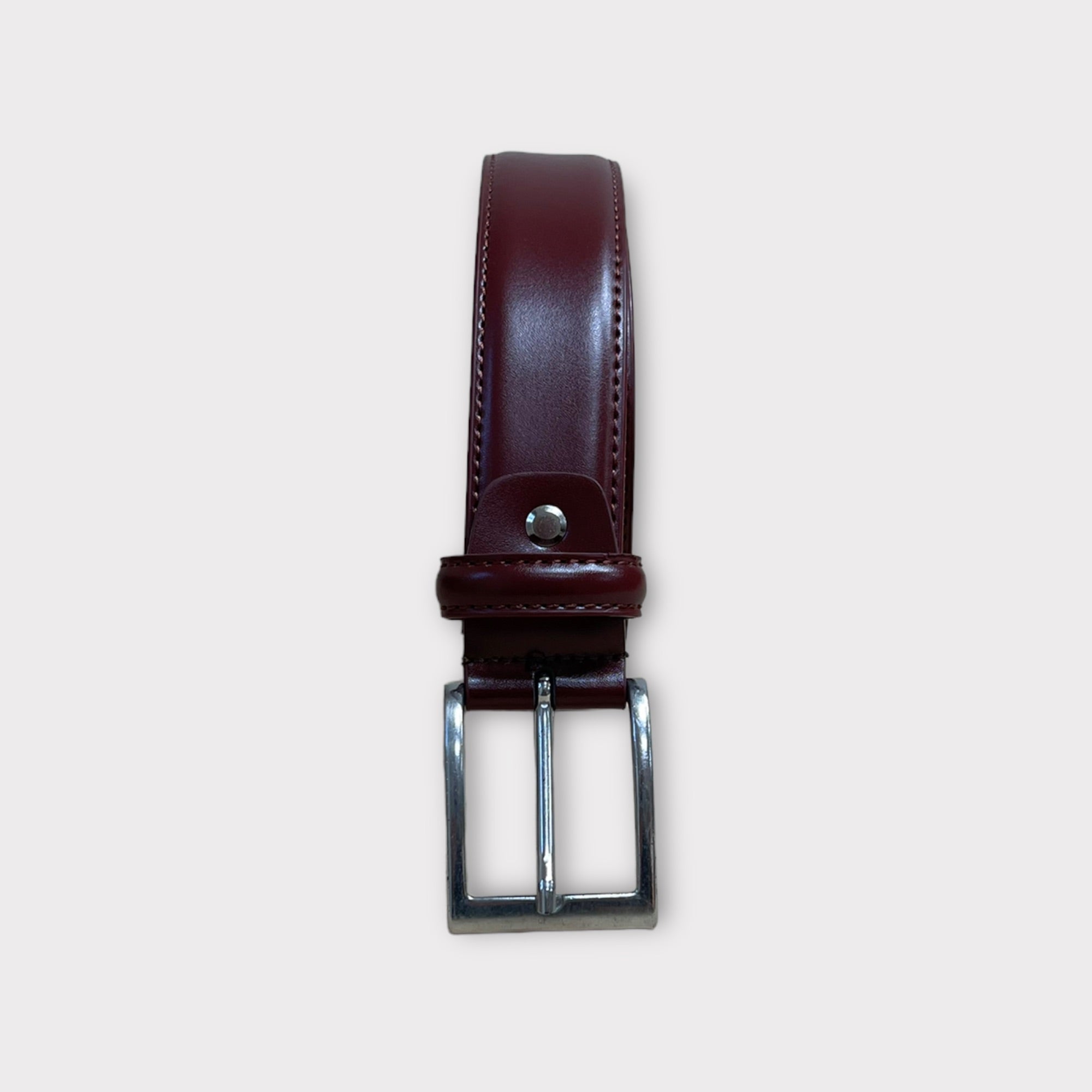 Cintura 030mm classica in pelle cucita e saldata