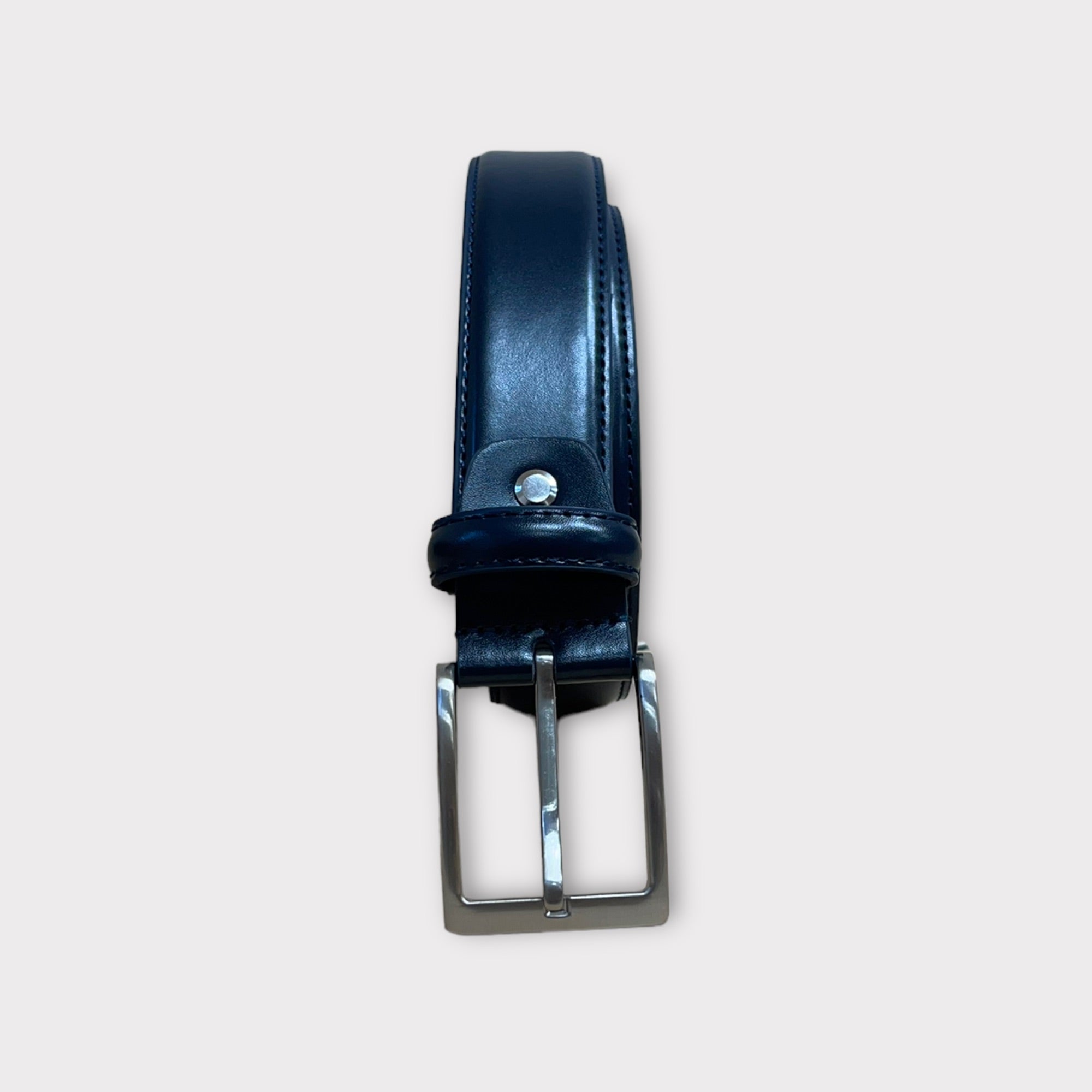Cintura 030mm classica in pelle cucita e saldata