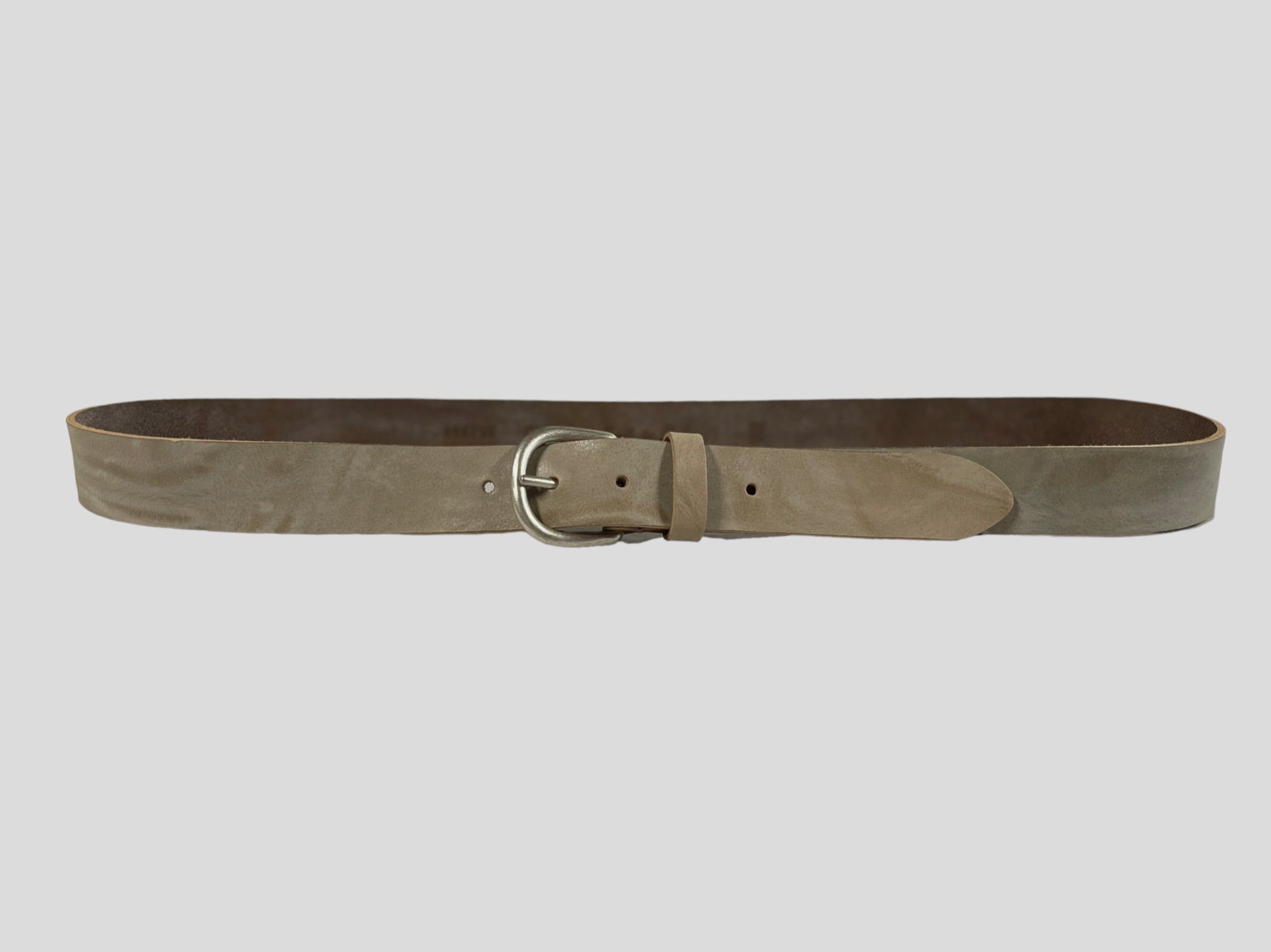Cintura 035mm cuoio ingrassato e stropicciato a mano