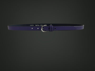 cintura 020mm in pelle con fibbia nikel viola