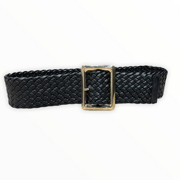cintura 080mm intrecciata con fibbia oro chiaro