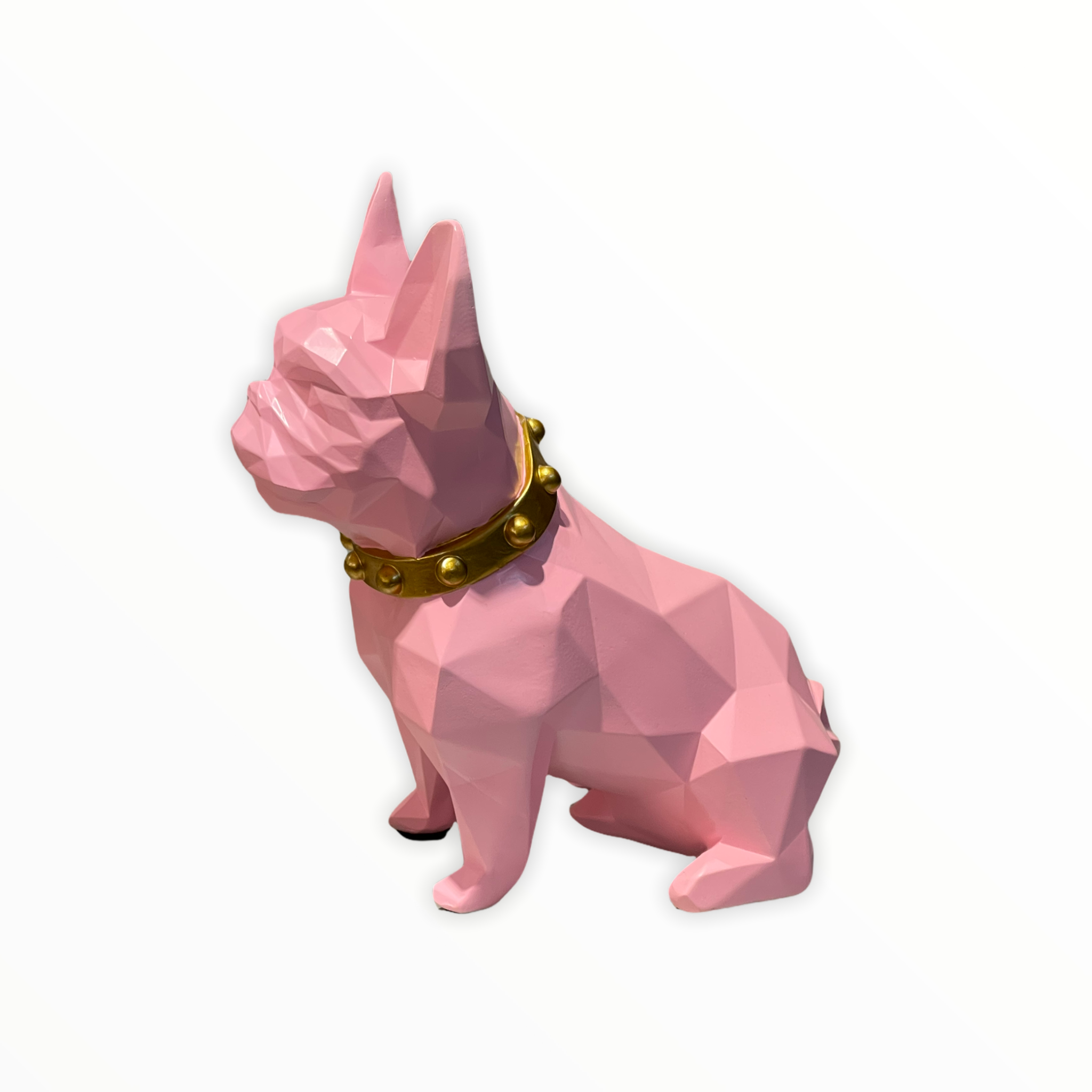 Statua decorativa cane rosa